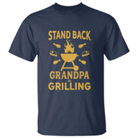 Mens Funny Grandpa Grilling T Shirt Stand Back BBQ Tee, Fathers Day Gift, Comfortable Cotton - Wonder Print Shop