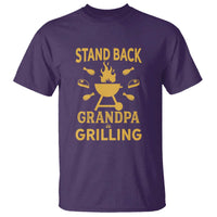 Mens Funny Grandpa Grilling T Shirt Stand Back BBQ Tee, Fathers Day Gift, Comfortable Cotton - Wonder Print Shop