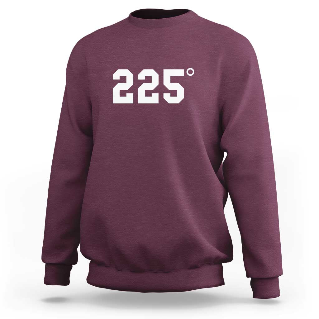 225 Degrees BBQ Sweatshirt Grilling and Smoking Meat Tee, Barbecue Enthusiast Gift - Wonder Print Shop
