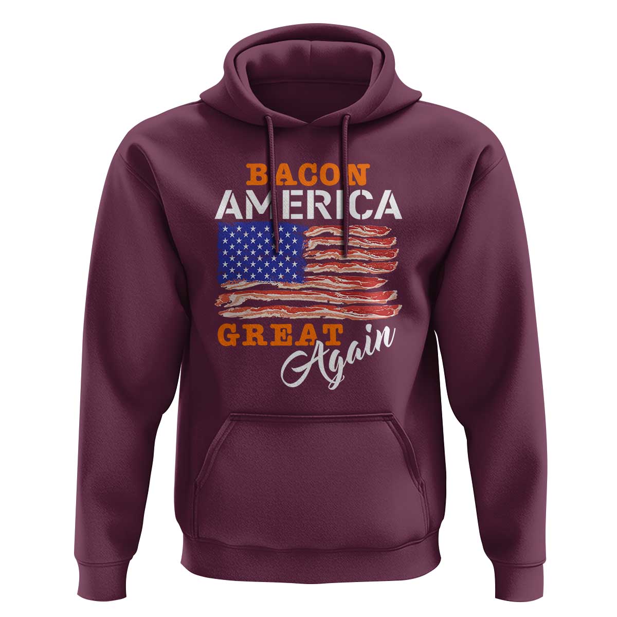 2024 BBQ Hoodie Bacon America Great AgainFunny Barbecue - Wonder Print Shop