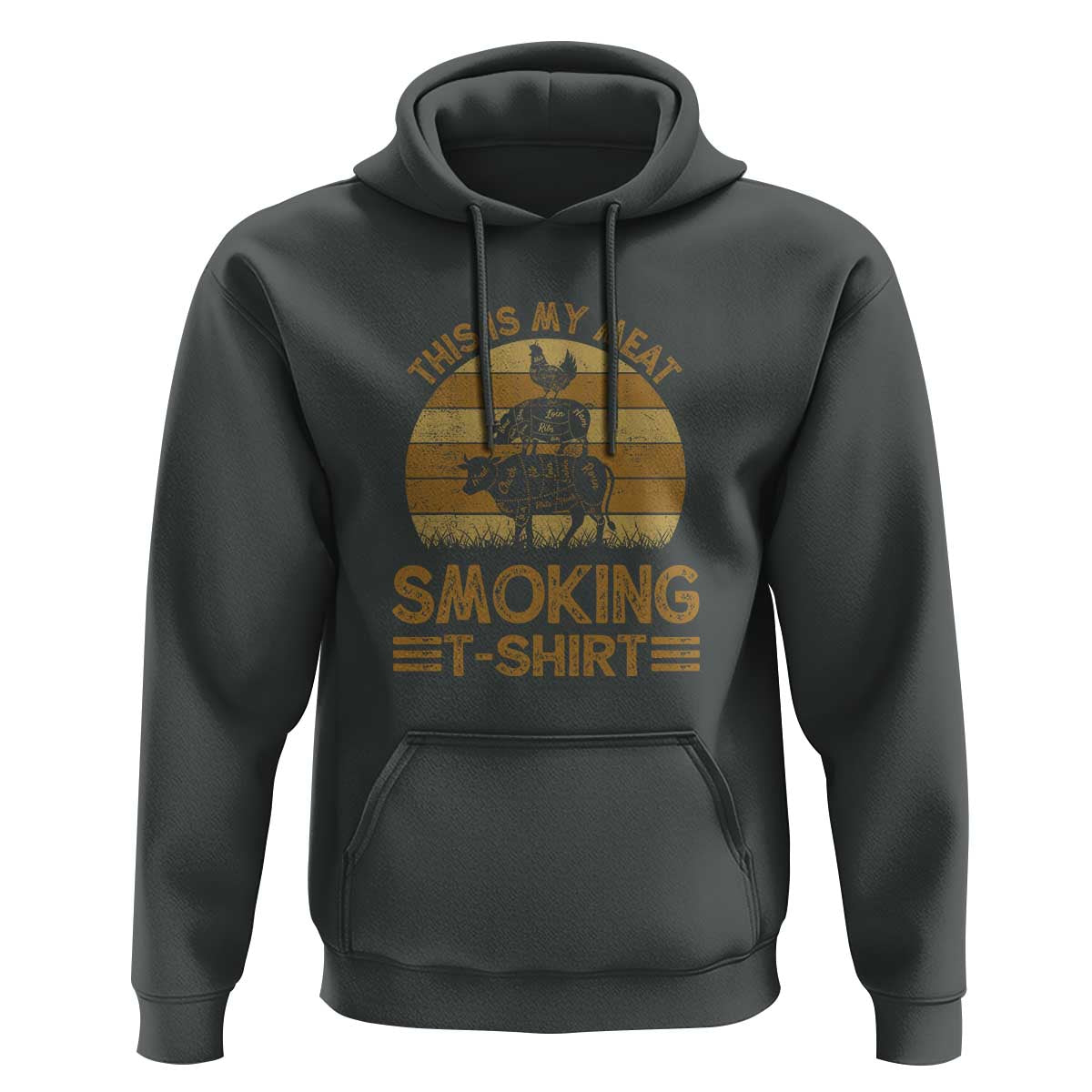 Funny Meat Smoking Hoodie BBQ Barbeque Dad Gift - Wonder Print Shop