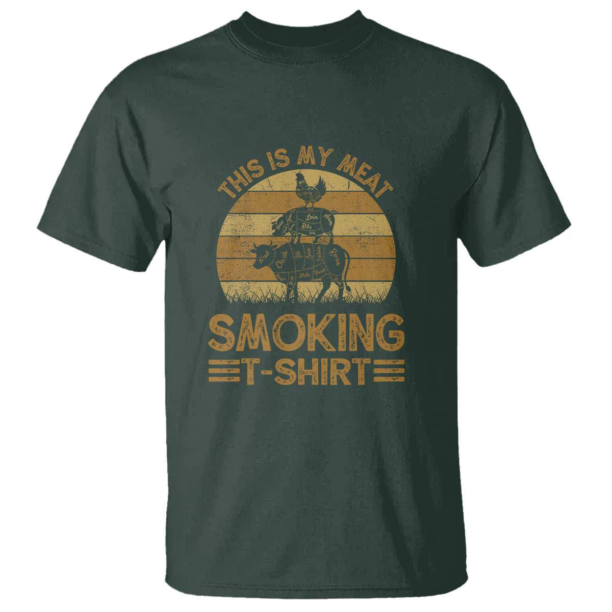 Funny Meat Smoking T Shirt BBQ Barbeque Dad Gift - Wonder Print Shop