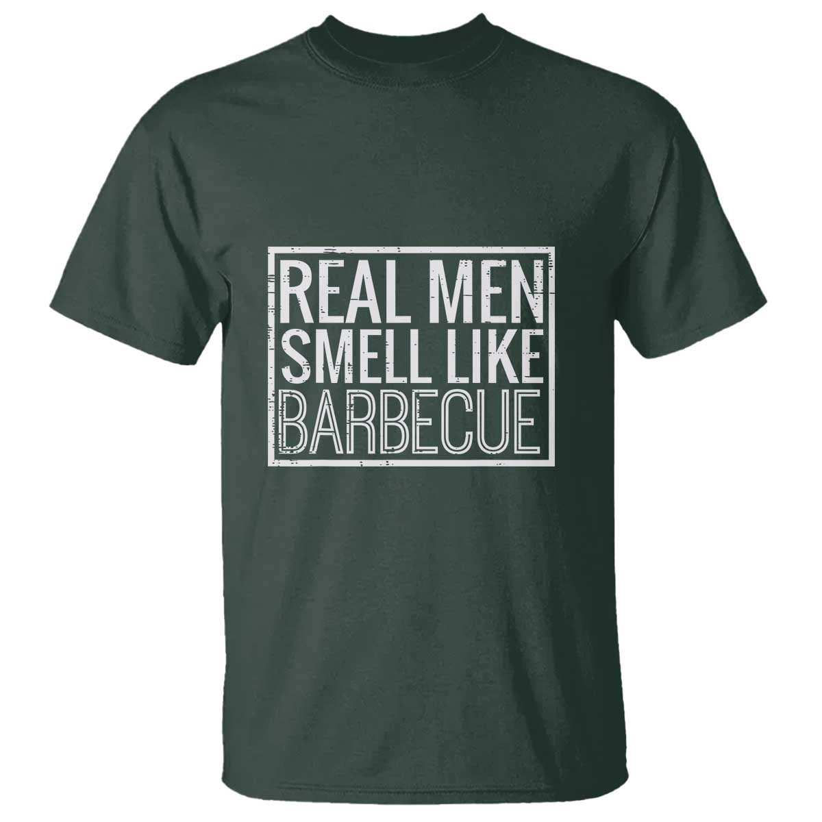 Real Men Smell Like Barbecue T Shirt Funny BBQ Grill Dad Grandpa Gift - Wonder Print Shop