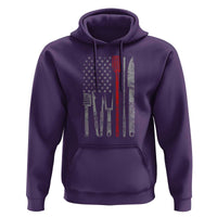 Thin Red Line USA Flag Hoodie BBQ Grill Cooking Chef Gift - Wonder Print Shop