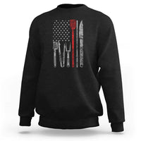Thin Red Line USA Flag Sweatshirt BBQ Grill Cooking Chef Gift - Wonder Print Shop