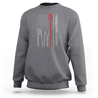 Thin Red Line USA Flag Sweatshirt BBQ Grill Cooking Chef Gift - Wonder Print Shop