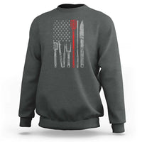 Thin Red Line USA Flag Sweatshirt BBQ Grill Cooking Chef Gift - Wonder Print Shop