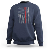 Thin Red Line USA Flag Sweatshirt BBQ Grill Cooking Chef Gift - Wonder Print Shop