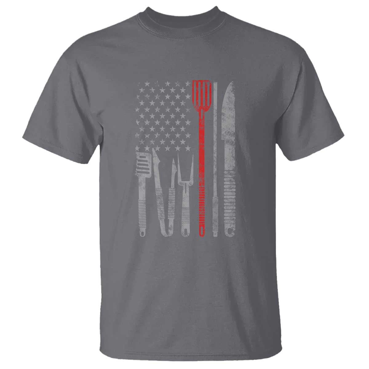 Thin Red Line USA Flag T Shirt BBQ Grill Cooking Chef Gift - Wonder Print Shop