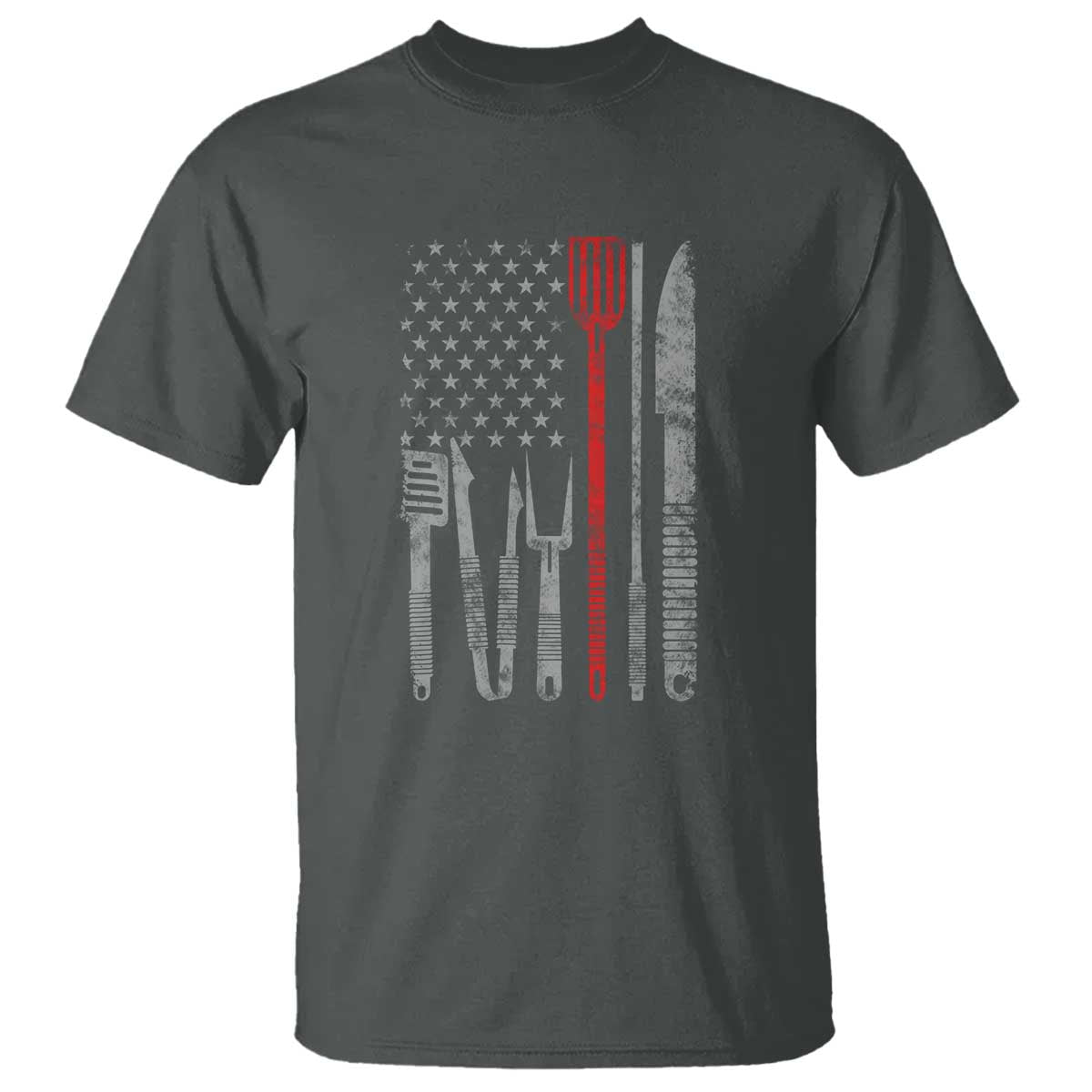Thin Red Line USA Flag T Shirt BBQ Grill Cooking Chef Gift - Wonder Print Shop