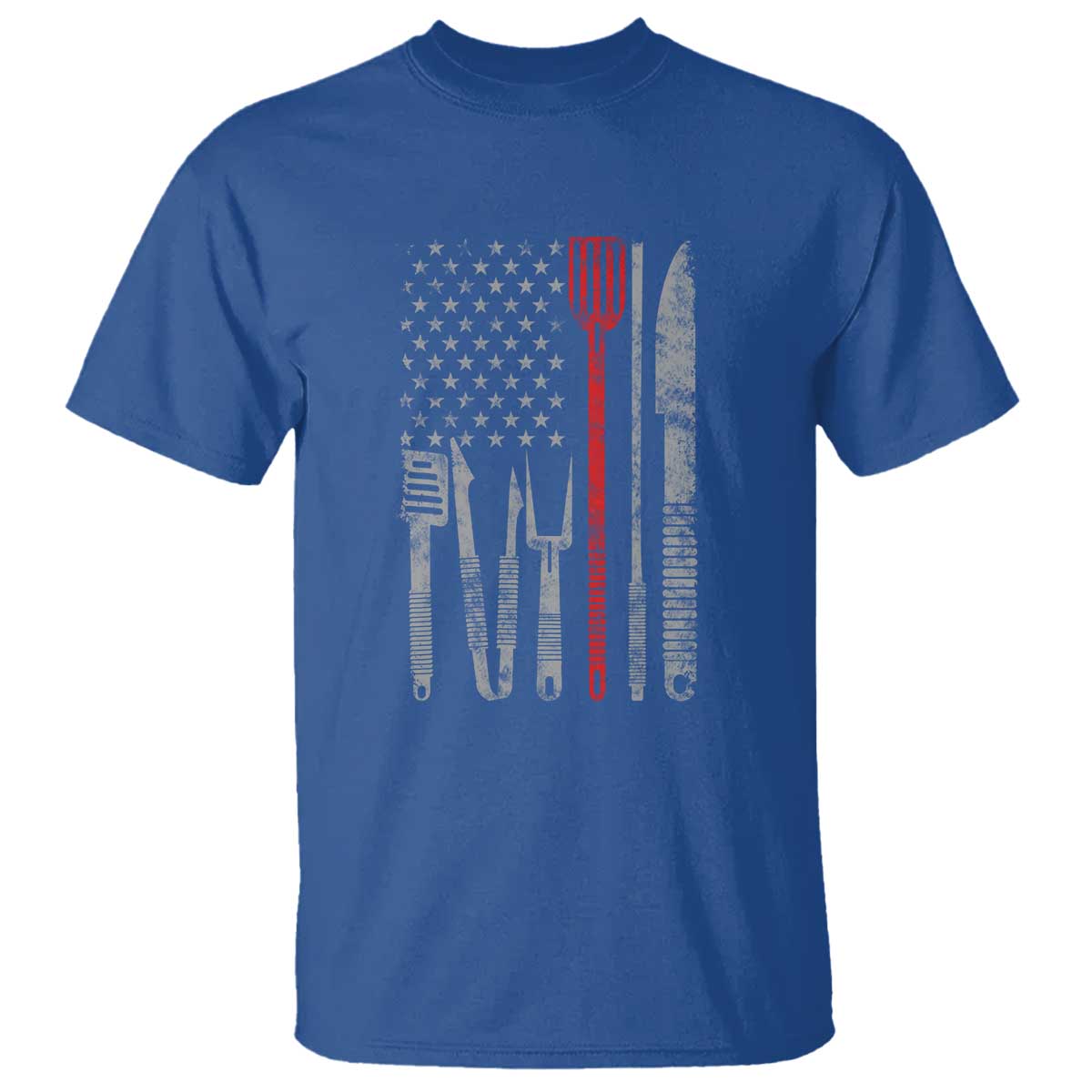 Thin Red Line USA Flag T Shirt BBQ Grill Cooking Chef Gift - Wonder Print Shop