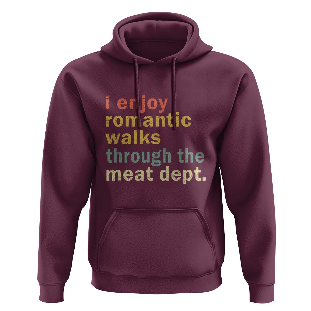 Romantic Walks to the Meat Dept Hoodie Funny BBQ Meat Smoking Gift - Wonder Print Shop