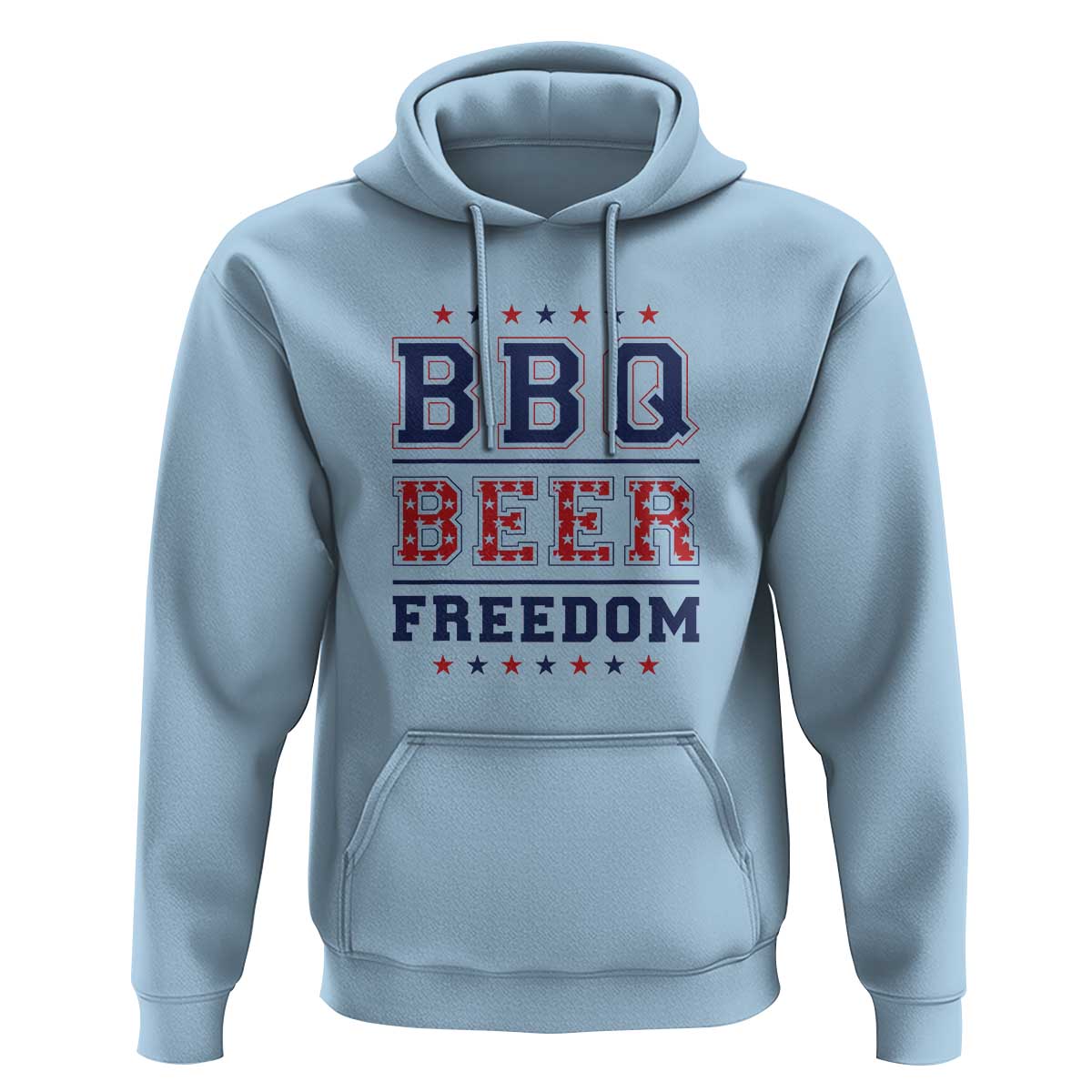 Patriotic BBQ Hoodie Beer, Freedom, and BBQ Design - Wonder Print Shop