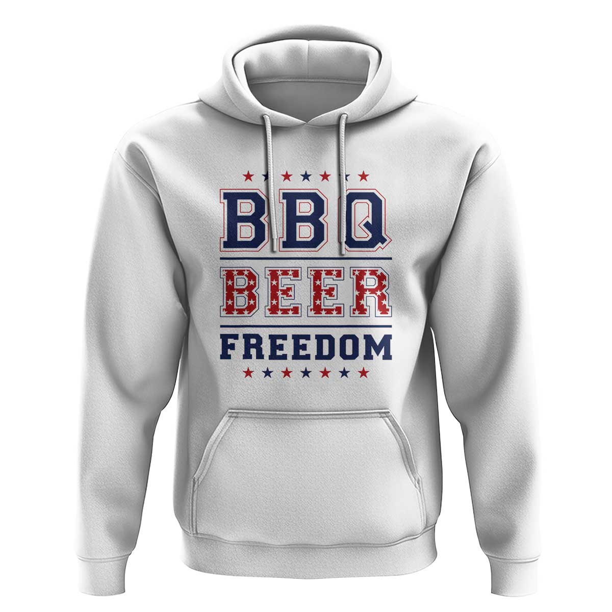 Patriotic BBQ Hoodie Beer, Freedom, and BBQ Design - Wonder Print Shop