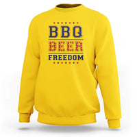 Patriotic BBQ Sweatshirt Beer, Freedom, and BBQ Design - Wonder Print Shop