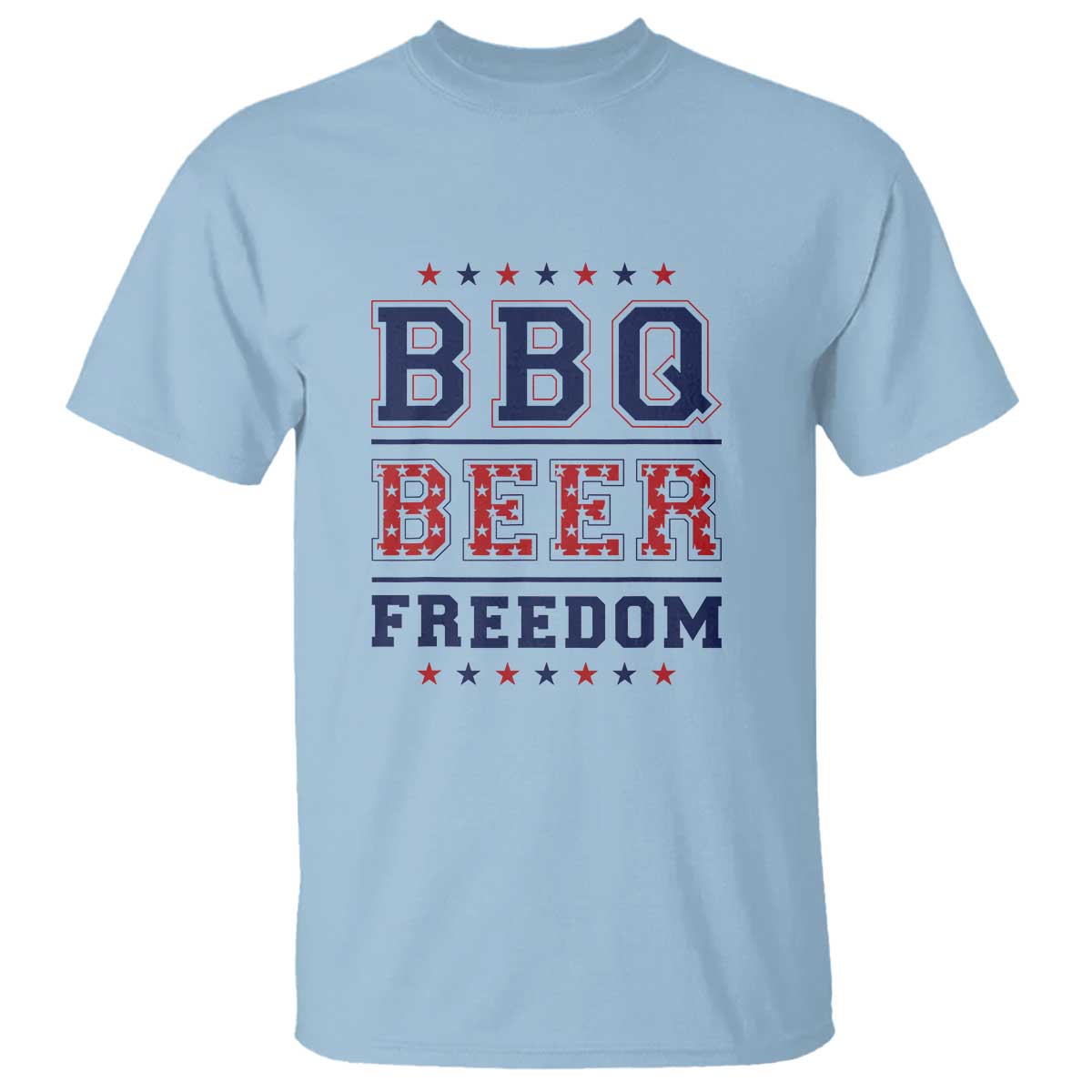 Patriotic BBQ T Shirt Beer, Freedom, and BBQ Design - Wonder Print Shop
