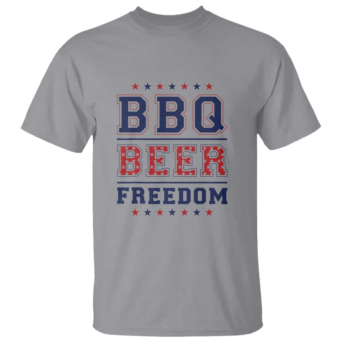 Patriotic BBQ T Shirt Beer, Freedom, and BBQ Design - Wonder Print Shop