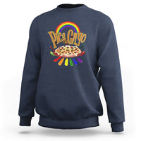 LGBT Sweatshirt Pico De Gayo Mexican Food with Rainbow - Wonder Print Shop