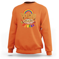 LGBT Sweatshirt Pico De Gayo Mexican Food with Rainbow - Wonder Print Shop