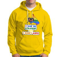 LGBT Ally Hoodie I May Be Straight But I Don't Hate LGBT - Wonder Print Shop