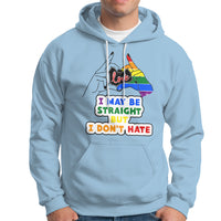 LGBT Ally Hoodie I May Be Straight But I Don't Hate LGBT - Wonder Print Shop