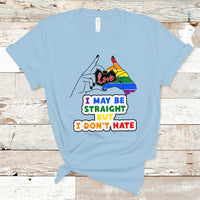 LGBT Ally T Shirt I May Be Straight But I Don't Hate LGBT - Wonder Print Shop