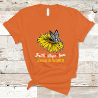 Rare Disease Awareness T Shirt Faith Hope Love with Zebra Butterfly - Wonder Print Shop