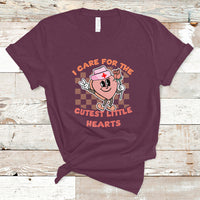 Nurse Valentine T Shirt Funny I Care For The Cutest Little Hearts - Wonder Print Shop
