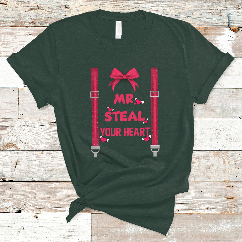 Funny Mr. Steal Your Heart Valentines Day For Boys Men Gifts T Shirt - Wonder Print Shop