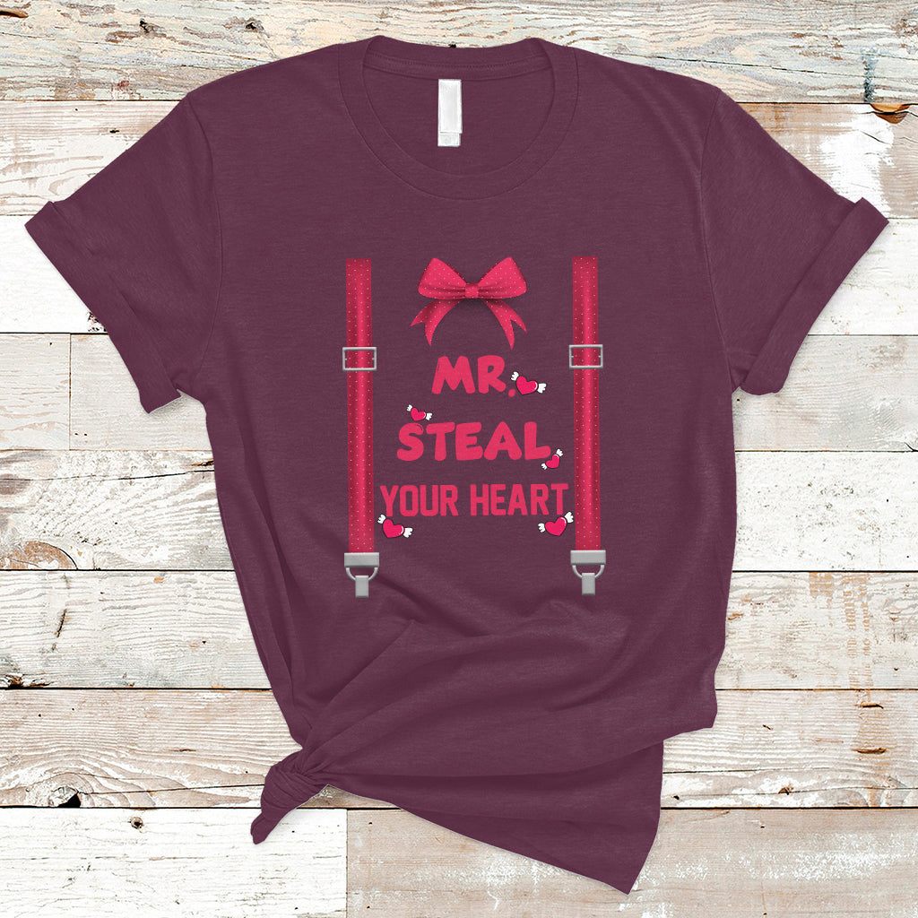 Funny Mr. Steal Your Heart Valentines Day For Boys Men Gifts T Shirt - Wonder Print Shop