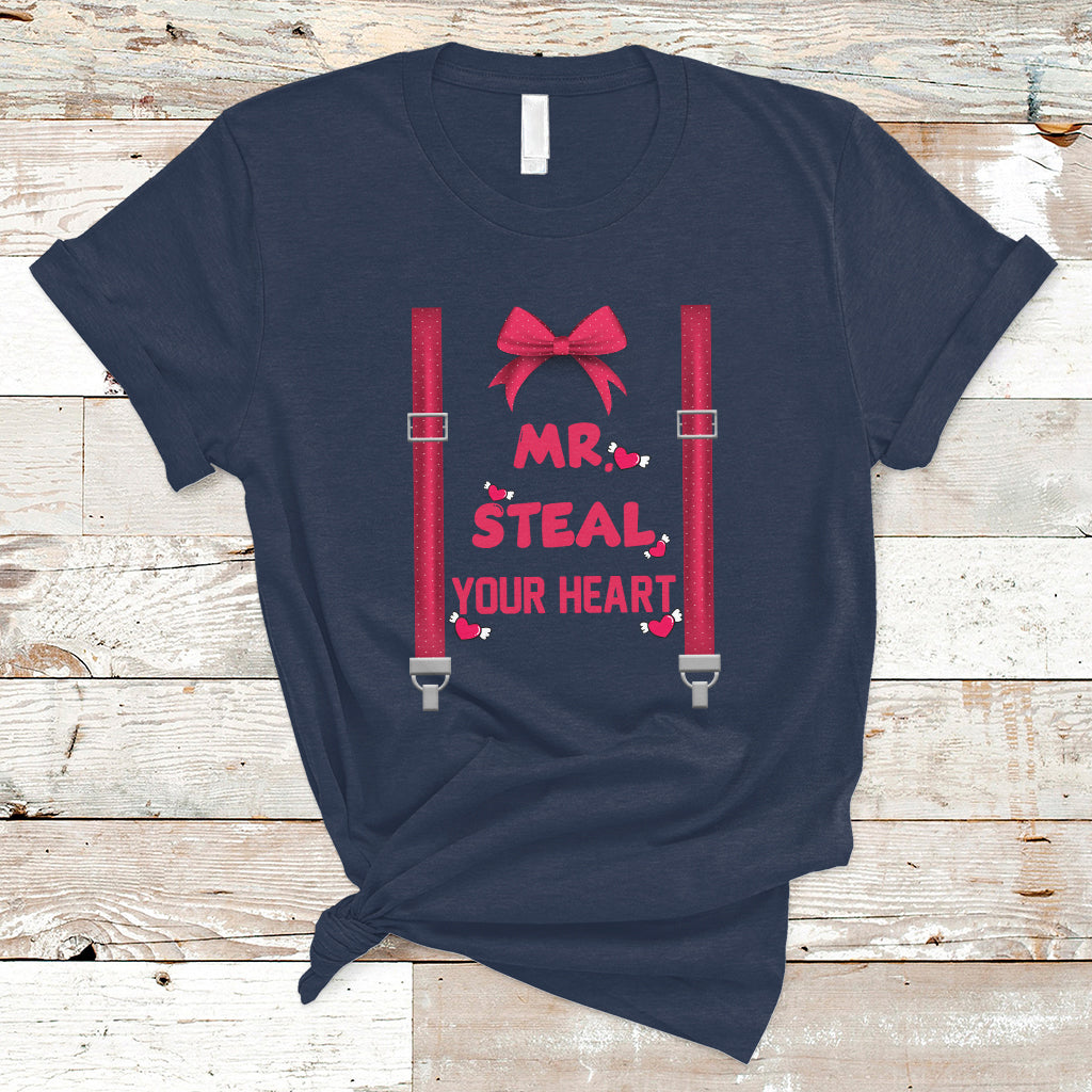 Funny Mr. Steal Your Heart Valentines Day For Boys Men Gifts T Shirt - Wonder Print Shop