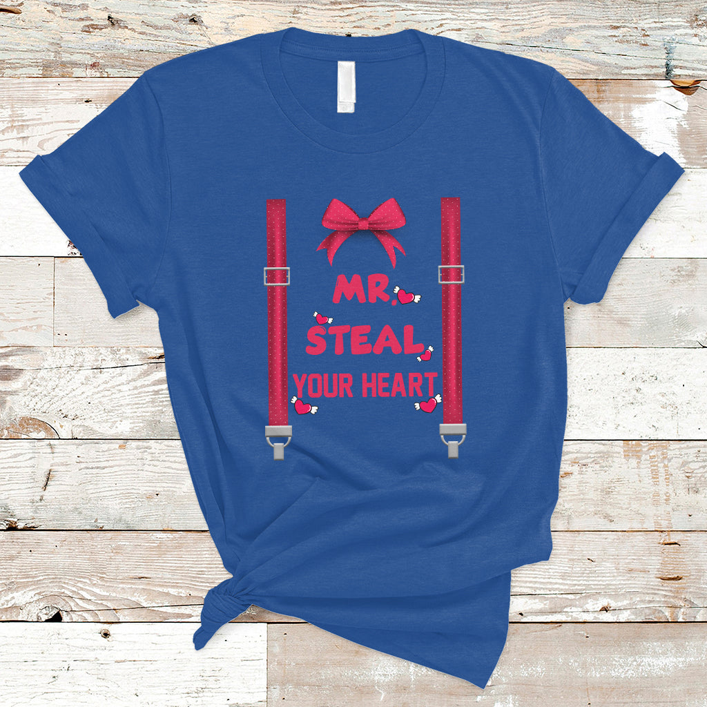 Funny Mr. Steal Your Heart Valentines Day For Boys Men Gifts T Shirt - Wonder Print Shop