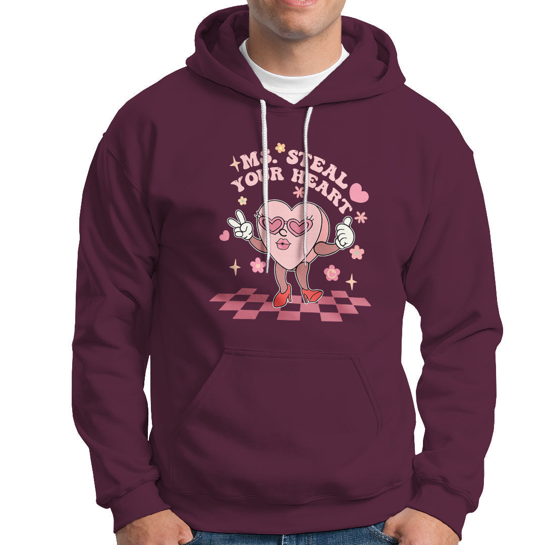 Funny Ms. Steal Your Heart Valentines Day For Women Girl Hoodie - Wonder Print Shop