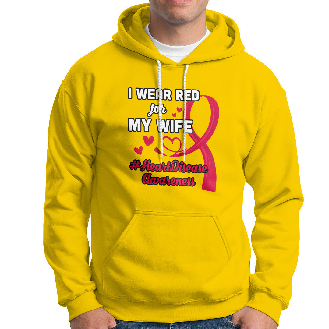 Daisy pullover hoodie with chest heart disease awareness graphic and kangaroo pocket