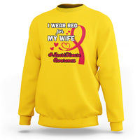 I Wear Red For My Wife Heart Disease Awareness Sweatshirt - Wonder Print Shop