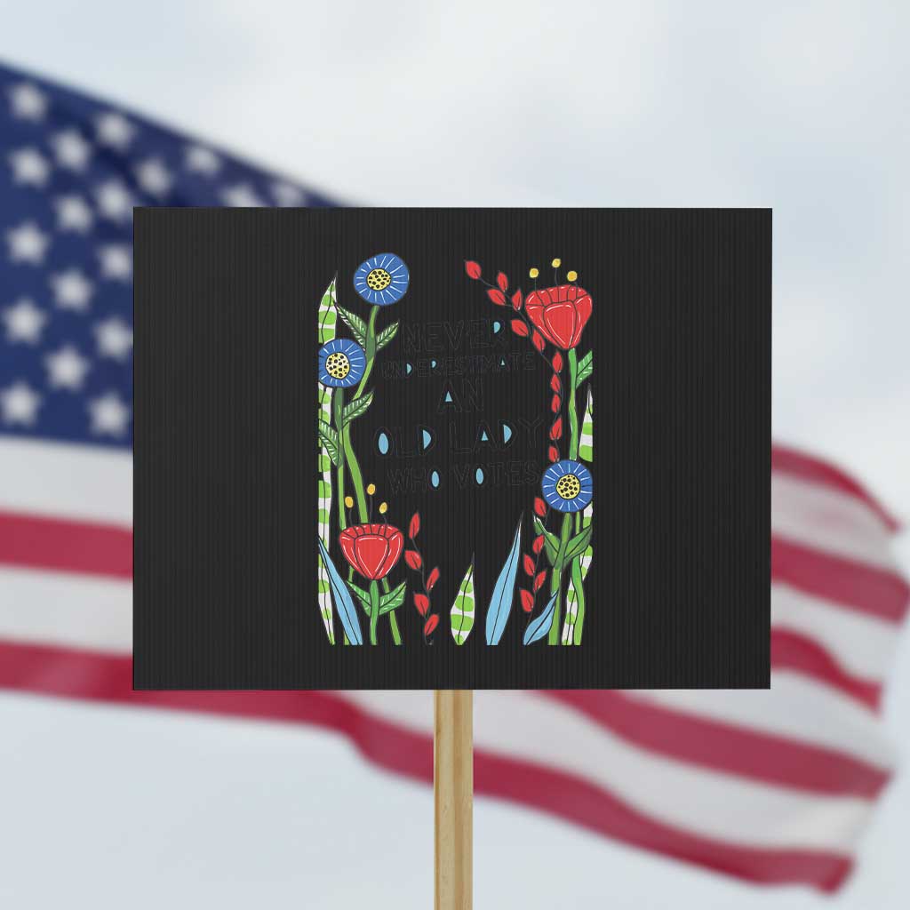Never Underestimate an Old Lady Who Votes Protest Sign Feminist Gift for Women - Wonder Print Shop