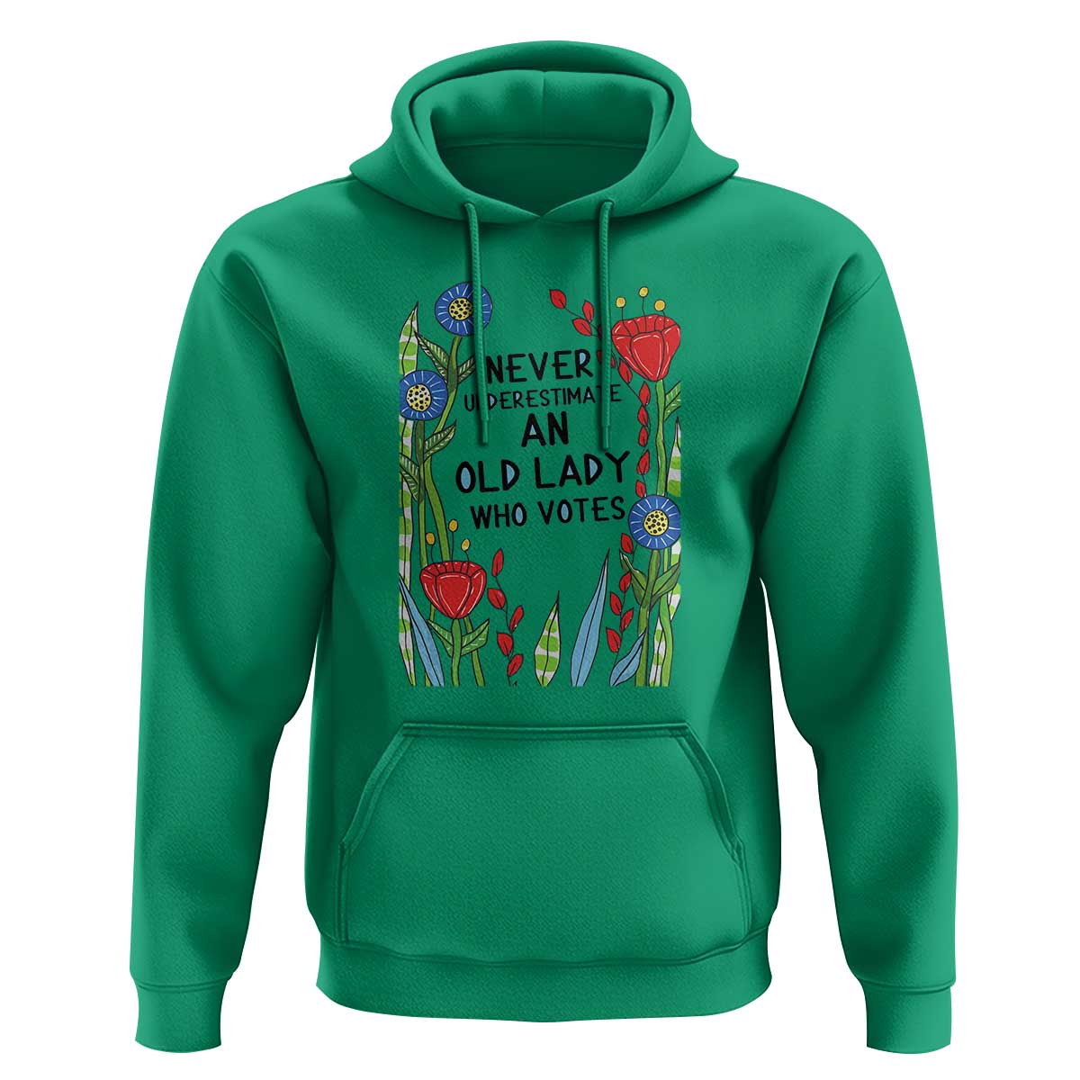 Never Underestimate an Old Lady Who Votes Hoodie Feminist Gift for Women