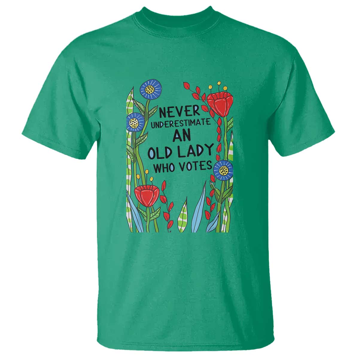 Never Underestimate an Old Lady Who Votes T Shirt Feminist Gift for Women - Wonder Print Shop