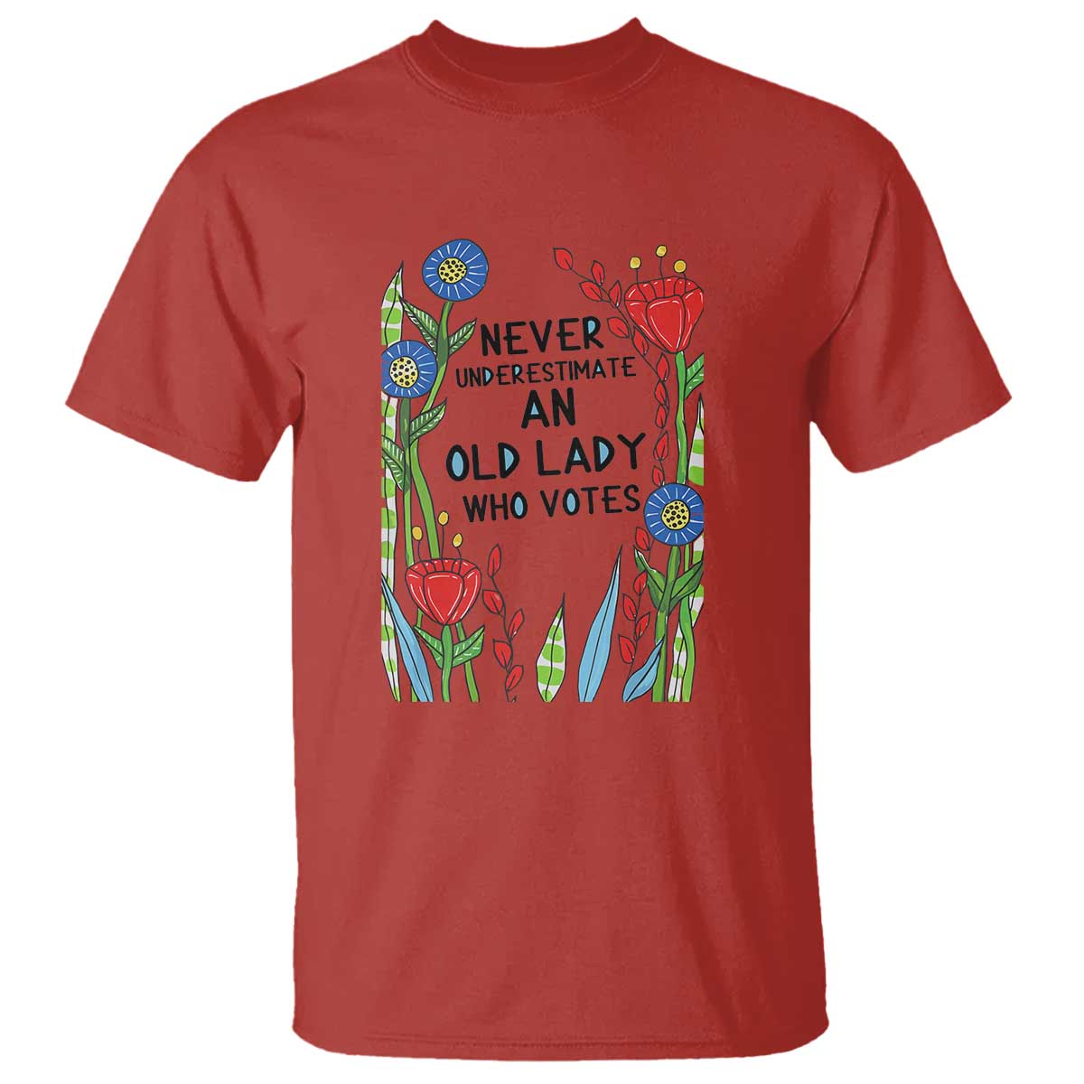 Never Underestimate an Old Lady Who Votes T Shirt Feminist Gift for Women - Wonder Print Shop