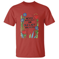 Never Underestimate an Old Lady Who Votes T Shirt Feminist Gift for Women - Wonder Print Shop