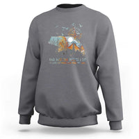 And Into the Forest I Go - Nature Lover Outdoor Adventure Sweatshirt Wilderness Compass & Bear Design - Wonder Print Shop