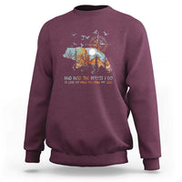 And Into the Forest I Go - Nature Lover Outdoor Adventure Sweatshirt Wilderness Compass & Bear Design - Wonder Print Shop