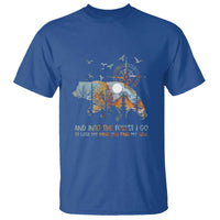 And Into the Forest I Go - Nature Lover Outdoor Adventure T Shirt Wilderness Compass & Bear Design - Wonder Print Shop