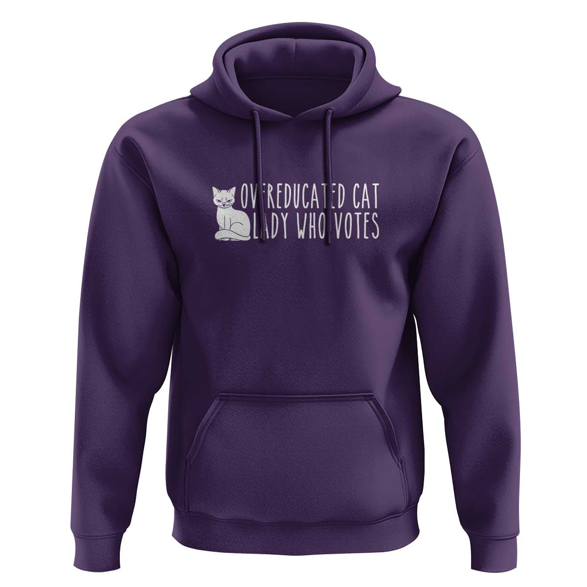 Overeducated Cat Lady Who Votes - Feminist Women's Rights Hoodie Funny Feminism