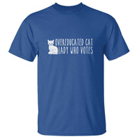Overeducated Cat Lady Who Votes - Feminist Women's Rights T Shirt Funny Feminism - Wonder Print Shop
