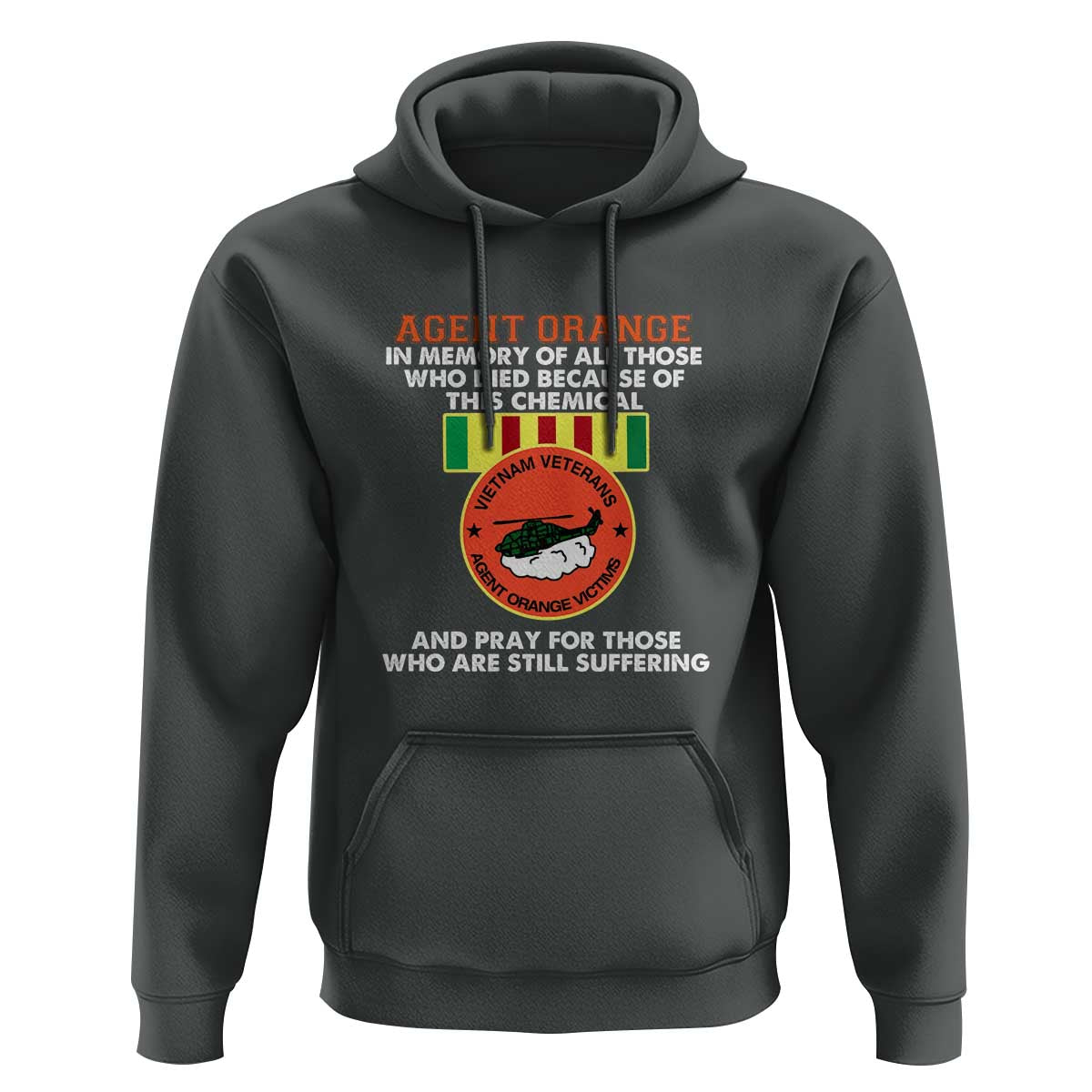 Agent Orange Awareness Hoodie Agent Orange Remember Our Sacrifice - Patriotic Veterans Day Gift for U.S. Veteran Dad or Grandpa