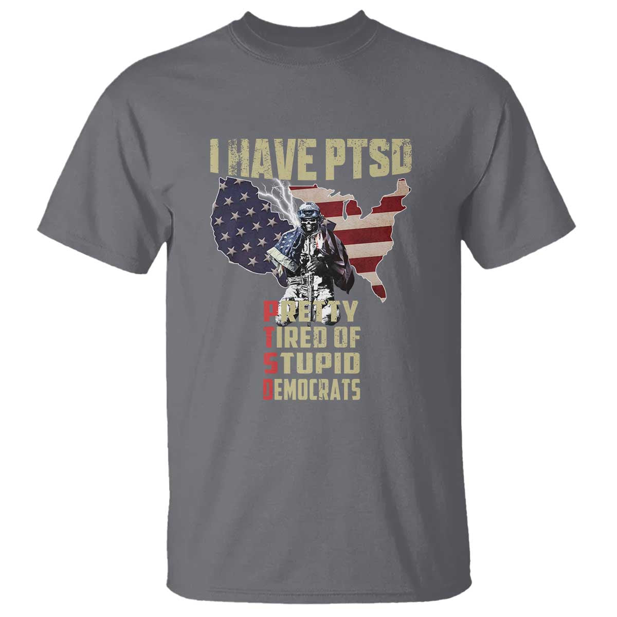 I Have PTSD T Shirt Patriotic Gift for U.S. Dad or Grandpa - Perfect for Veterans & Patriots - Wonder Print Shop