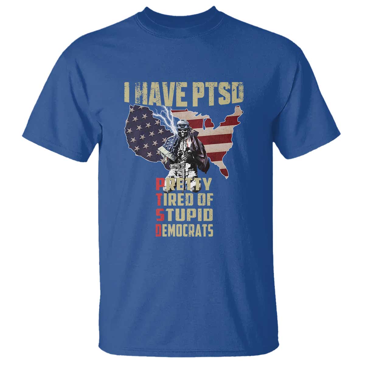 I Have PTSD T Shirt Patriotic Gift for U.S. Dad or Grandpa - Perfect for Veterans & Patriots - Wonder Print Shop