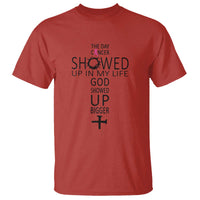 The Day Cancer Showed Up, God Showed Up Bigger - Inspirational Faith & Cancer Support T Shirt - Wonder Print Shop