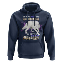 If You Kick Me When I'm Down, You Better Hope I Don’t Get Up Hoodie Wolf Spirit & Resilience
